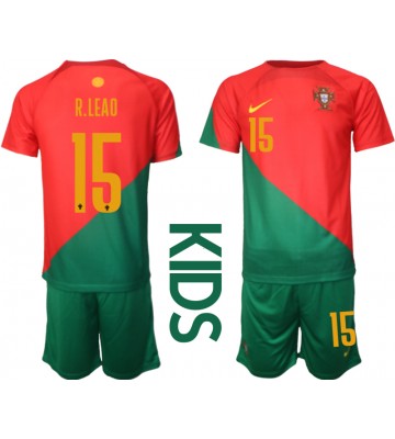 Portugal Rafael Leao #15 Replika Babytøj Hjemmebanesæt Børn VM 2022 Kortærmet (+ Korte bukser)